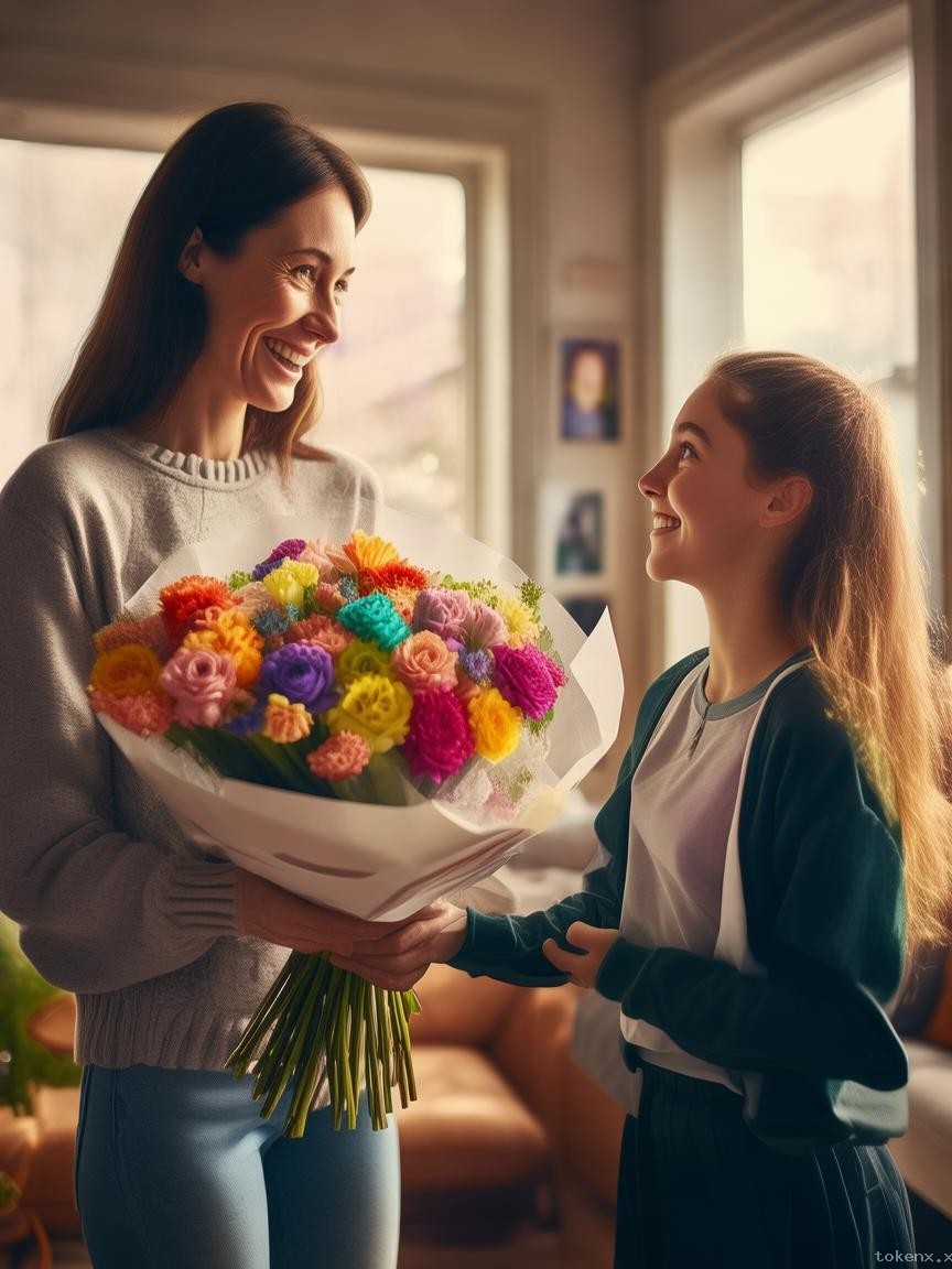 妈妈顶流Labubu花束迎接高考女儿，爱的独特表达💖
